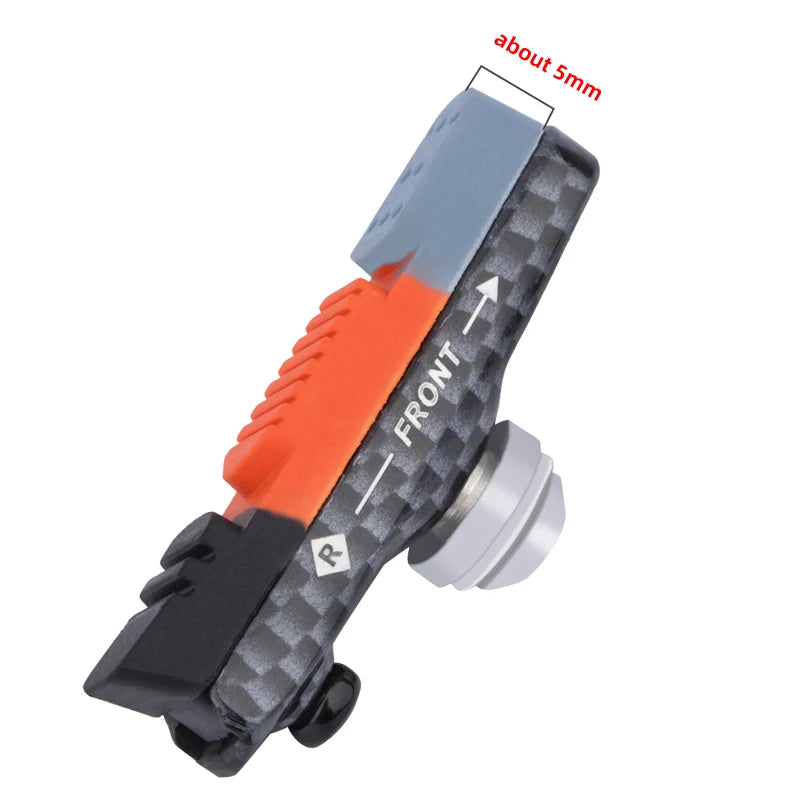MEROCA Road Bike Brake Pads V-brake Pad With Mud Trough Silent Aluminum Alloy Rim C Brake Pads Rubber Sheet Bicycle Accessories