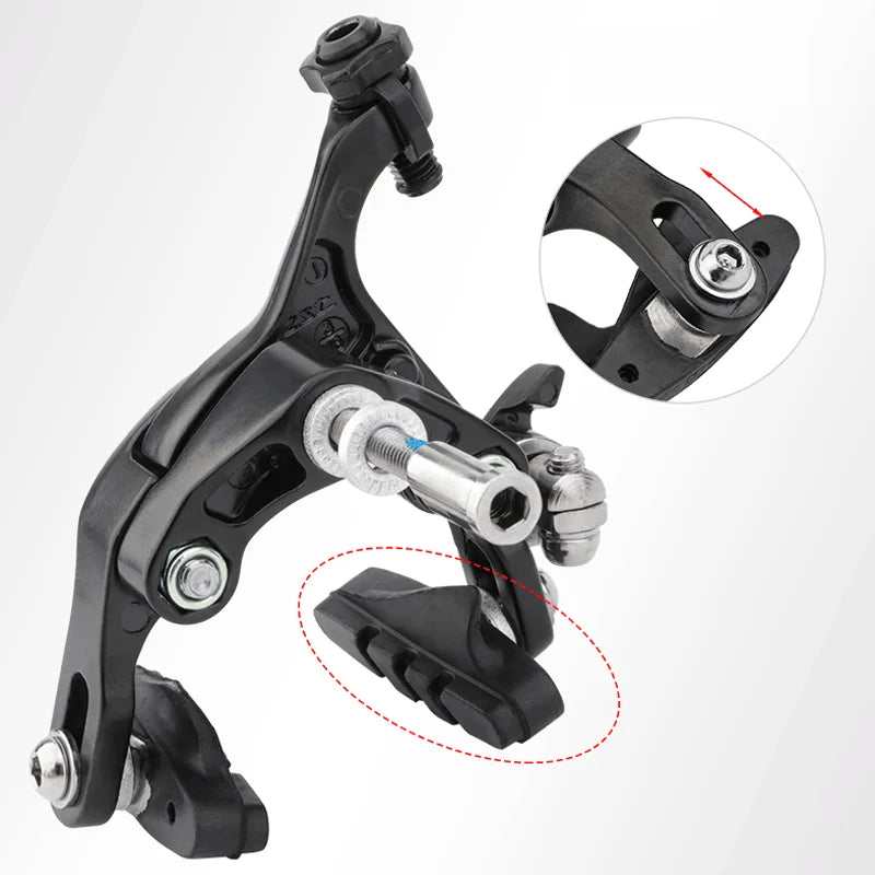 MEROCA Road Bike Brake Caliper Set 47-57mm Reach Front Rear Bicycle Brakes Cycling Brake Aluminum Alloy Dual Pivot Calipers