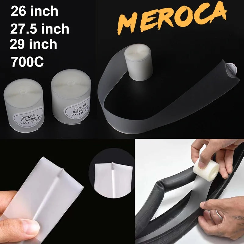 MEROCA 2pcs Bicycle Tire Liner Bike Puncture Proof Belt Protection Pad 700C 26 27.5 29 Inch MTB Road Bike Prevent Puncture Pad