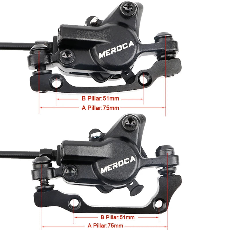 Meroca Bike Hydraulic Brake Aluminum Alloy Dual-piston Brake Freio Hidraulico Disco De Freio Mtb 160 Mm Frenos Hidraulicos Mtb