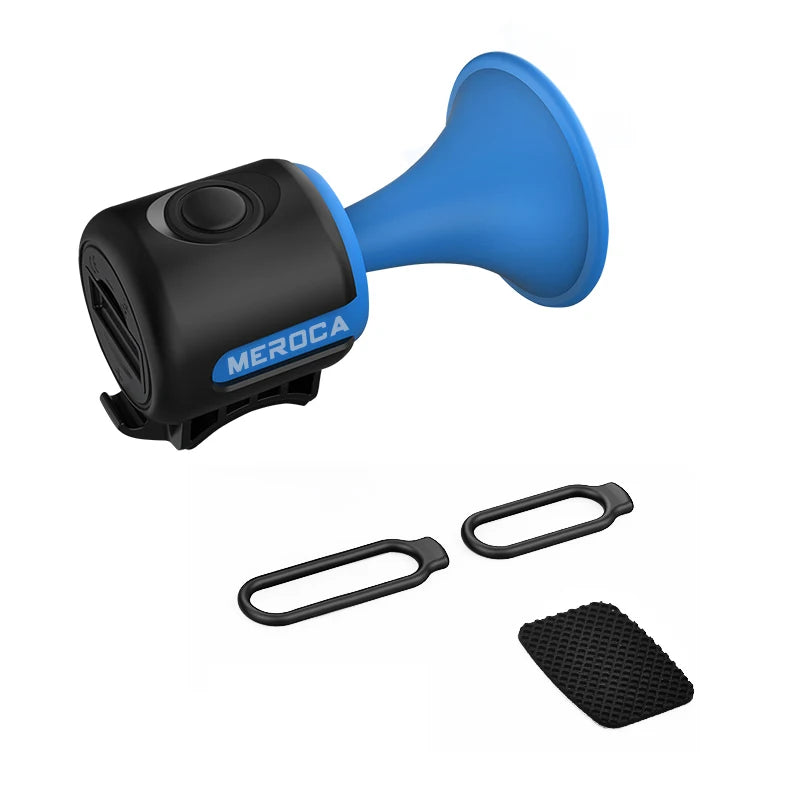 MEROCA MTB Bicycle Electric Horn High 125dB Volume 200mAh USB Charging Anti-theft Bike Bell Audio Warning Alert Safety Riding