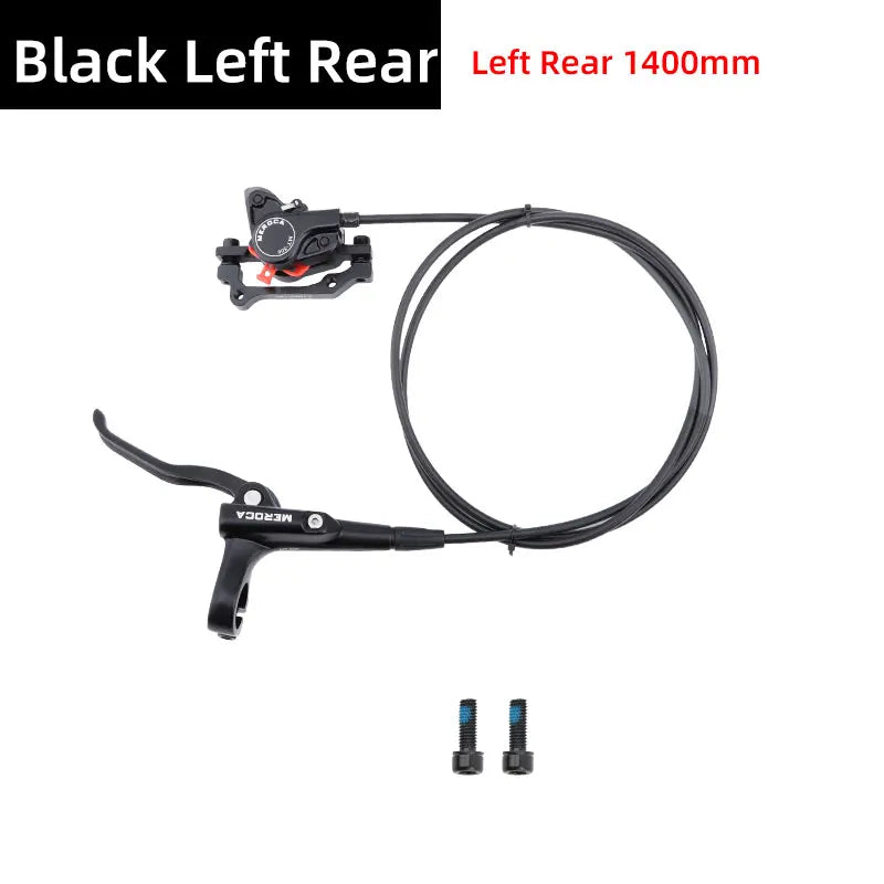 MEROCA MTB Bicycle Hydraulic Disc Brake 2 Piston Aluminum Alloy Mineral Oil Front 800 Rear 1400MM Oil Press Brakes Bike Parts