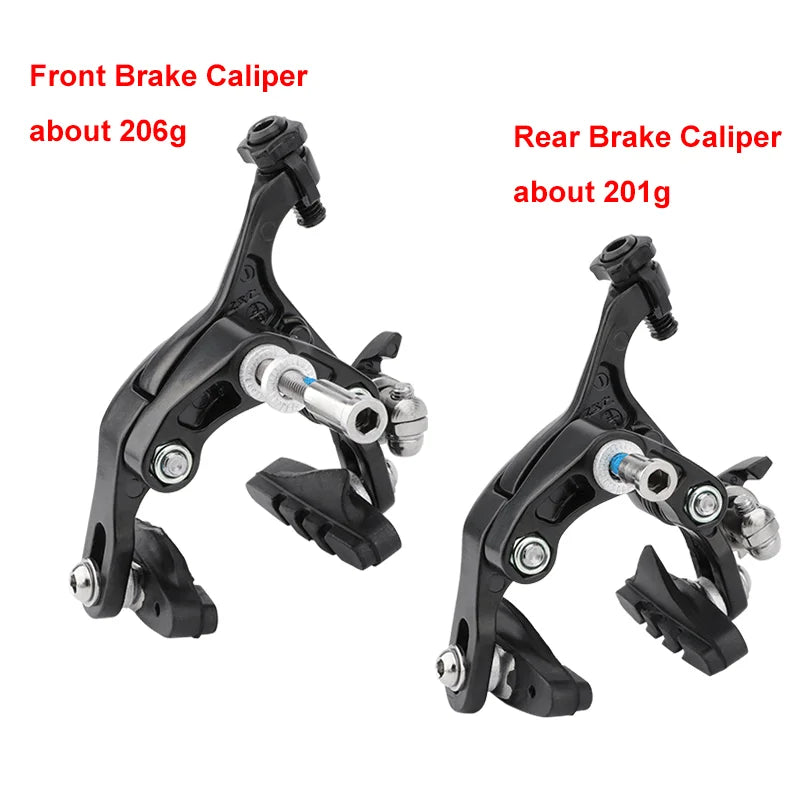 MEROCA Road Bike Brake Caliper Set 47-57mm Reach Front Rear Bicycle Brakes Cycling Brake Aluminum Alloy Dual Pivot Calipers