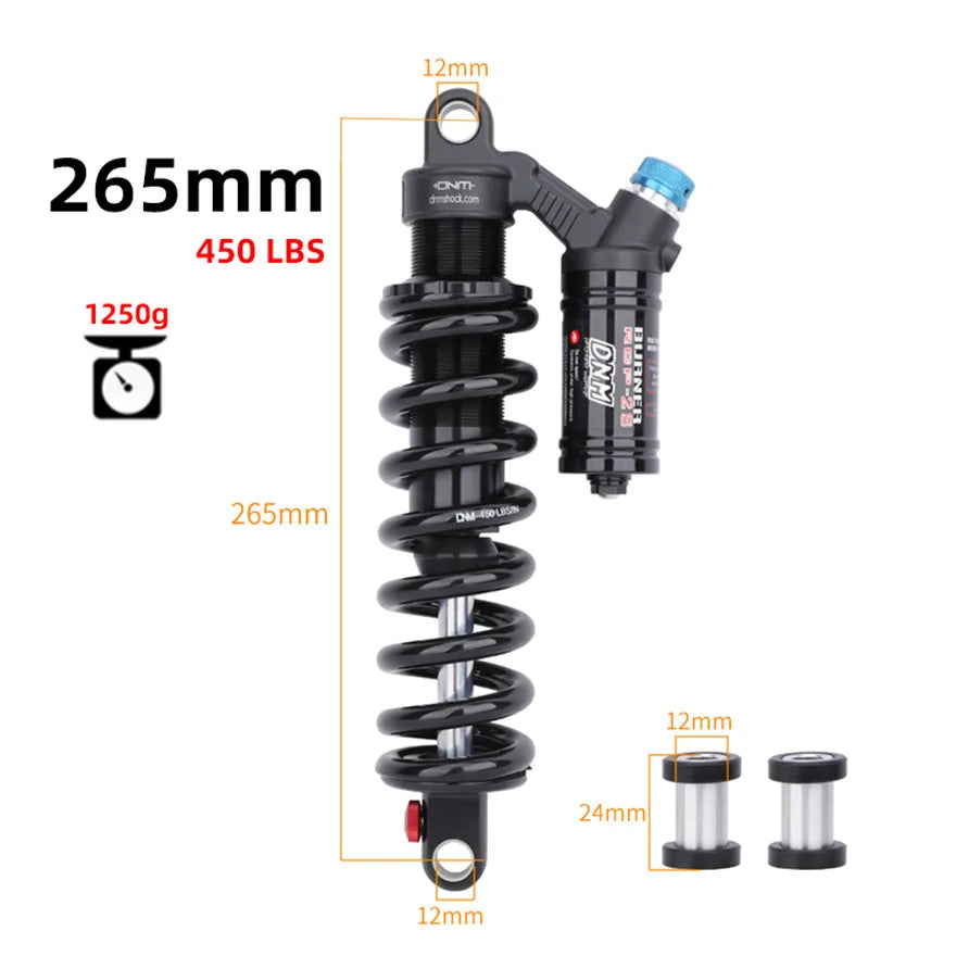 DNM RCP2S Rear Shock Absorber 550LBS Spring Soft Tail 190mm/200/210/220/240mm For AM/FR/DH MTB Bicycle Shock