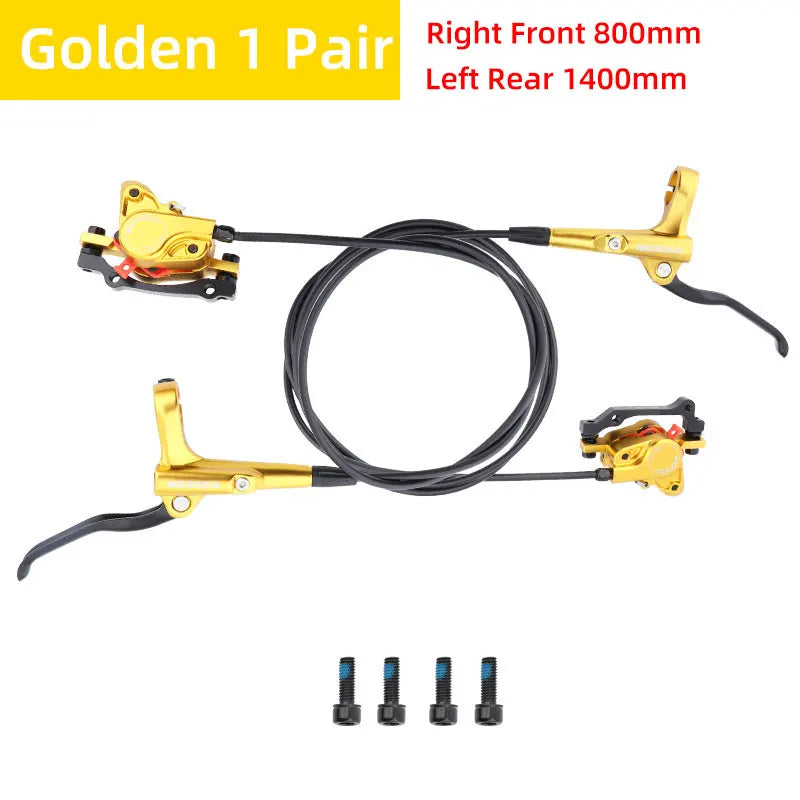 MEROCA MTB Bicycle Hydraulic Disc Brake 2 Piston Aluminum Alloy Mineral Oil Front 800 Rear 1400MM Oil Press Brakes Bike Parts