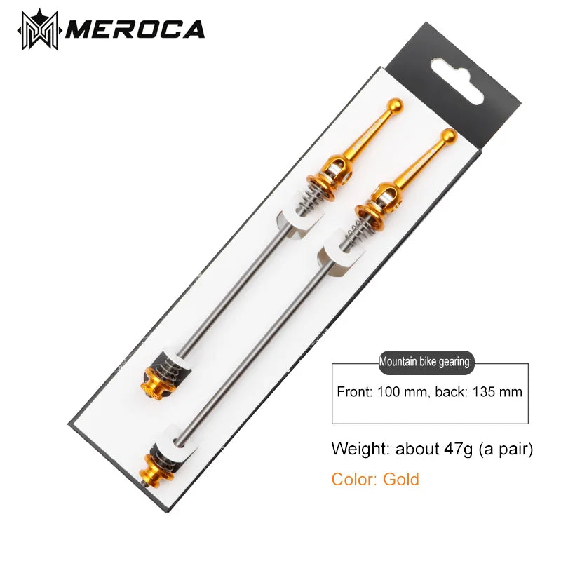 Quick Release Skewers Ultralight Titanium Axis Front 100 Rear 100/135mm Wheel Hub QR Skewers For MTB Folding Road Bike