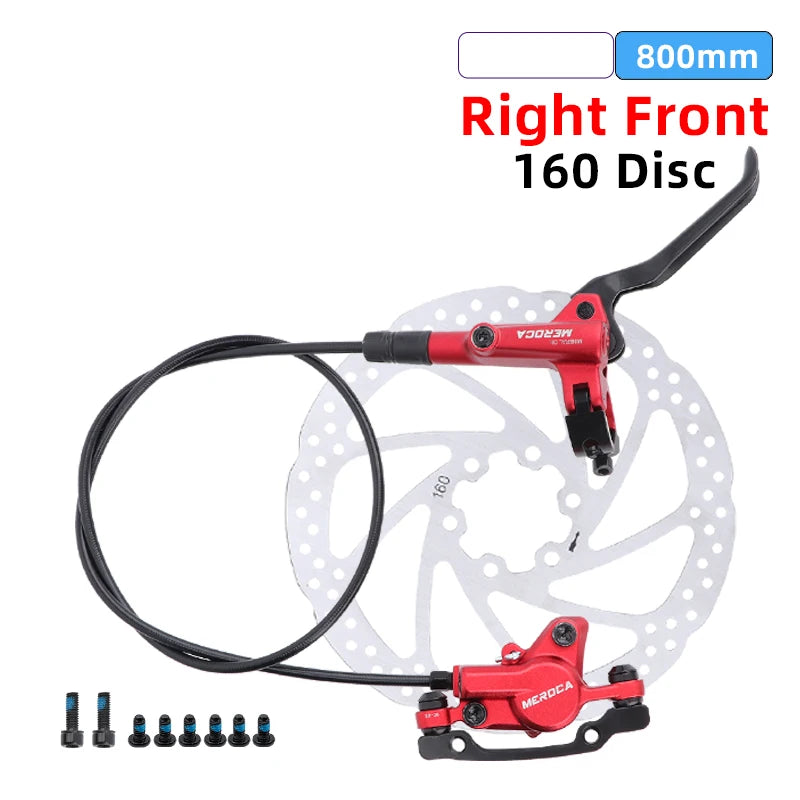 Meroca Bike Hydraulic Brake Aluminum Alloy Dual-piston Brake Freio Hidraulico Disco De Freio Mtb 160 Mm Frenos Hidraulicos Mtb