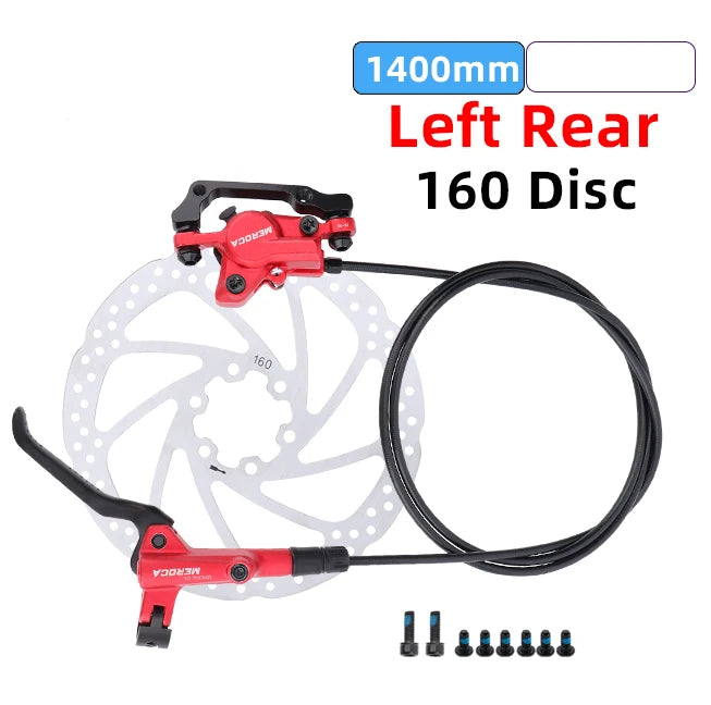 Meroca Bike Hydraulic Brake Aluminum Alloy Dual-piston Brake Freio Hidraulico Disco De Freio Mtb 160 Mm Frenos Hidraulicos Mtb