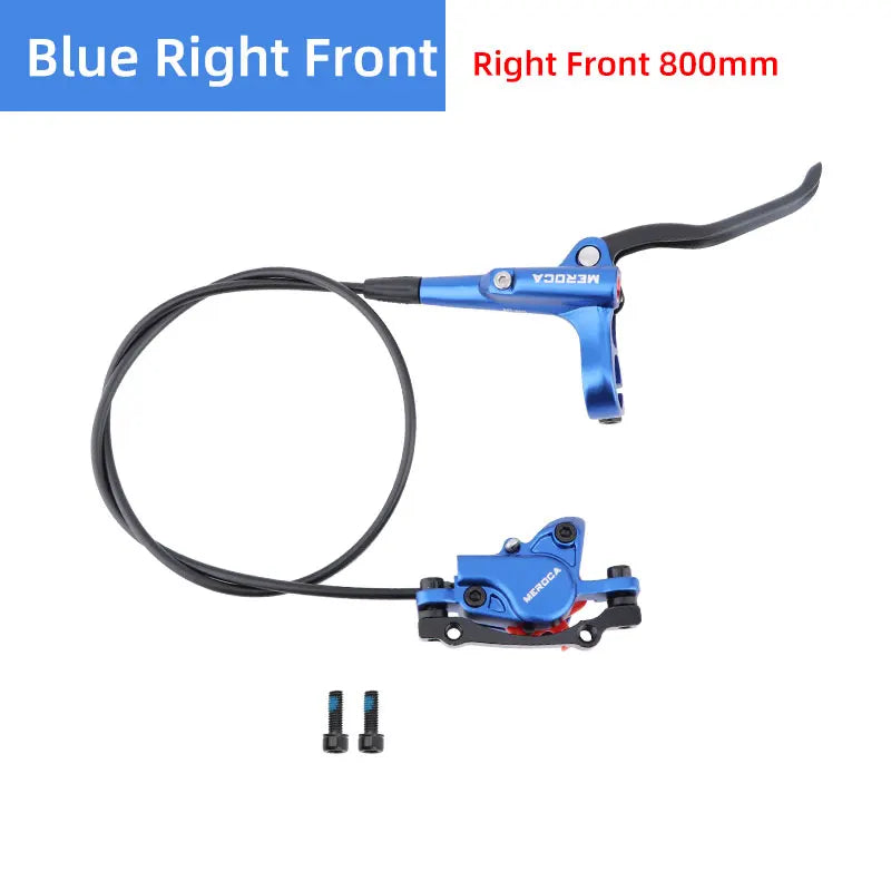 MEROCA MTB Bicycle Hydraulic Disc Brake 2 Piston Aluminum Alloy Mineral Oil Front 800 Rear 1400MM Oil Press Brakes Bike Parts