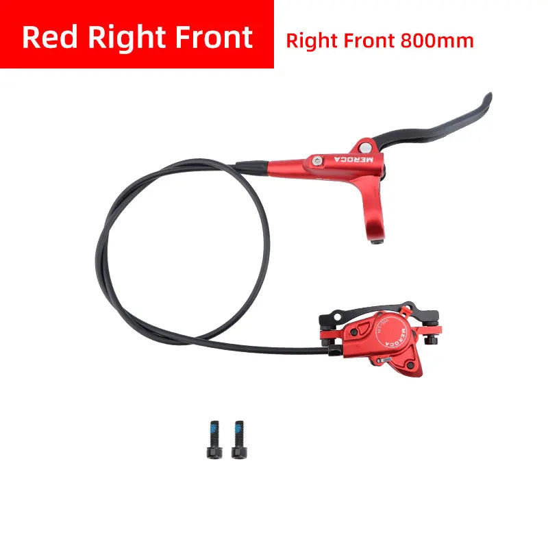 MEROCA MTB Bicycle Hydraulic Disc Brake 2 Piston Aluminum Alloy Mineral Oil Front 800 Rear 1400MM Oil Press Brakes Bike Parts