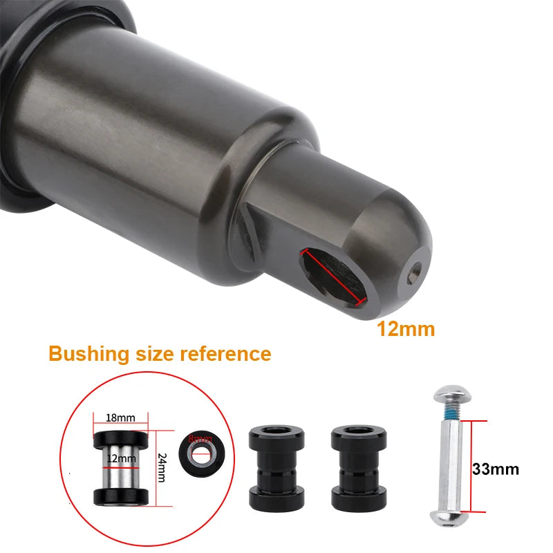MEROCA Bicycle Rear Shock Absorber 125/150/165/190mm Aluminum Alloy Oil Spring Shock Absorber For Mountain Bike Electric Scooter