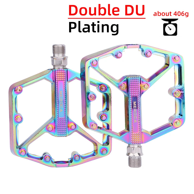 MEROCA Ultralight Bicycle Pedals Sealed Bearing Aluminium Alloy Cycling Non-slip Mountain Bike BMX Road Bike Pedals Accessories