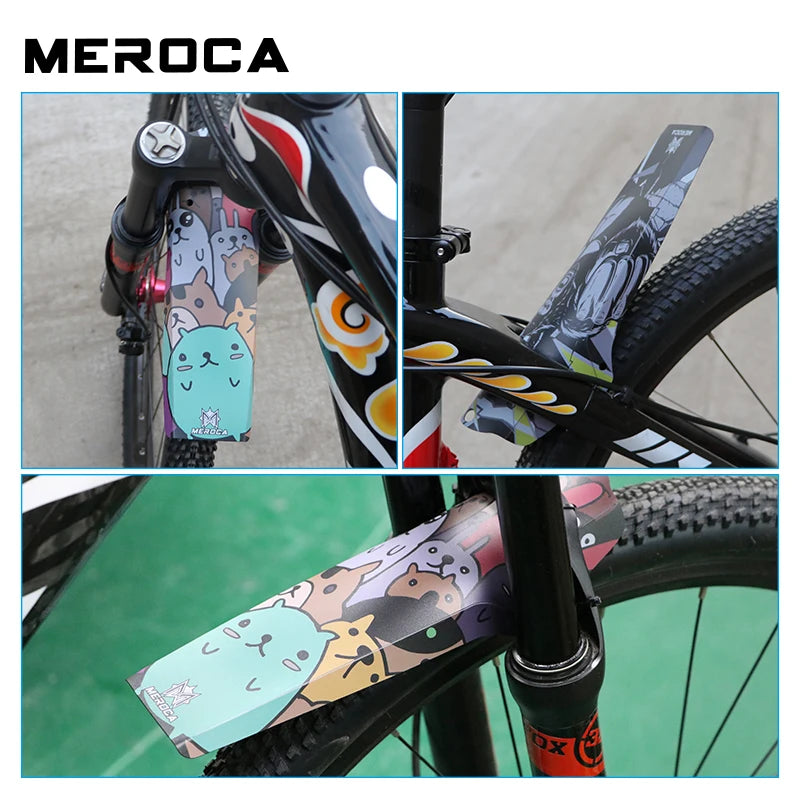 MEROCA Bicycle Fenders Front/Rear Tire Wheel Fenders Carbon Fiber Mudguard Mountain Bike Stylish Mud Guard Wings Riding Fix Gear