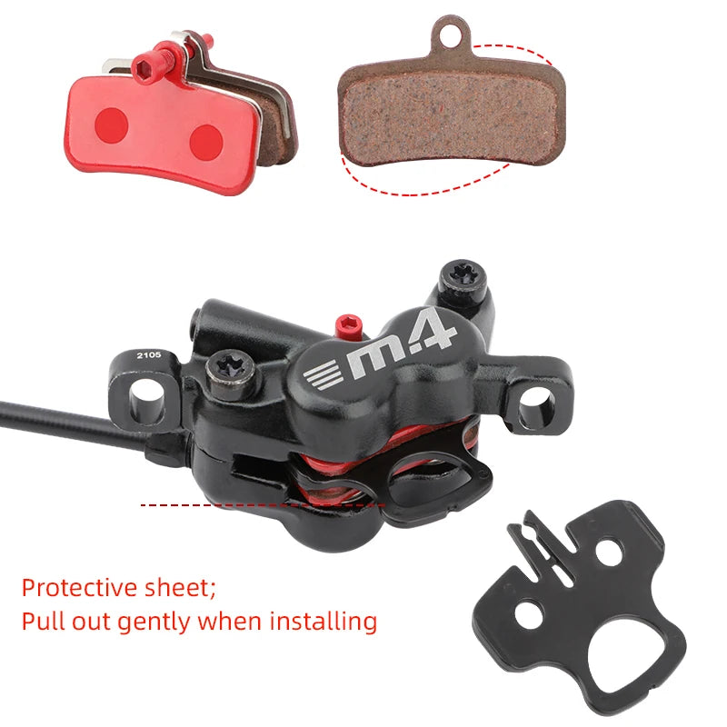 MEROCA Bicycle Oil Brake Mtb Left Front Brake MT420 800/1400mm Hydraulic Right Rear 160mm Disc Brake Bicycle Parts