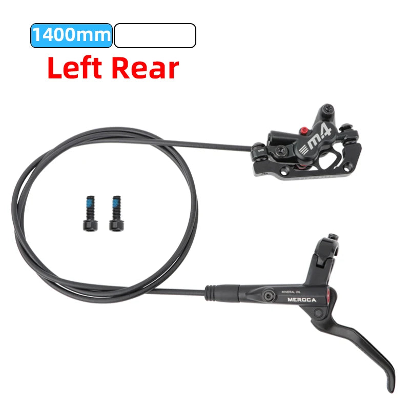 MEROCA M4 MTB Bike Brake Hydraulic Disc Brake 4 Piston 160mm Rotor Meatal Pad Mineral Oil For AM Enduro Bicycle E4 ZEE M8120