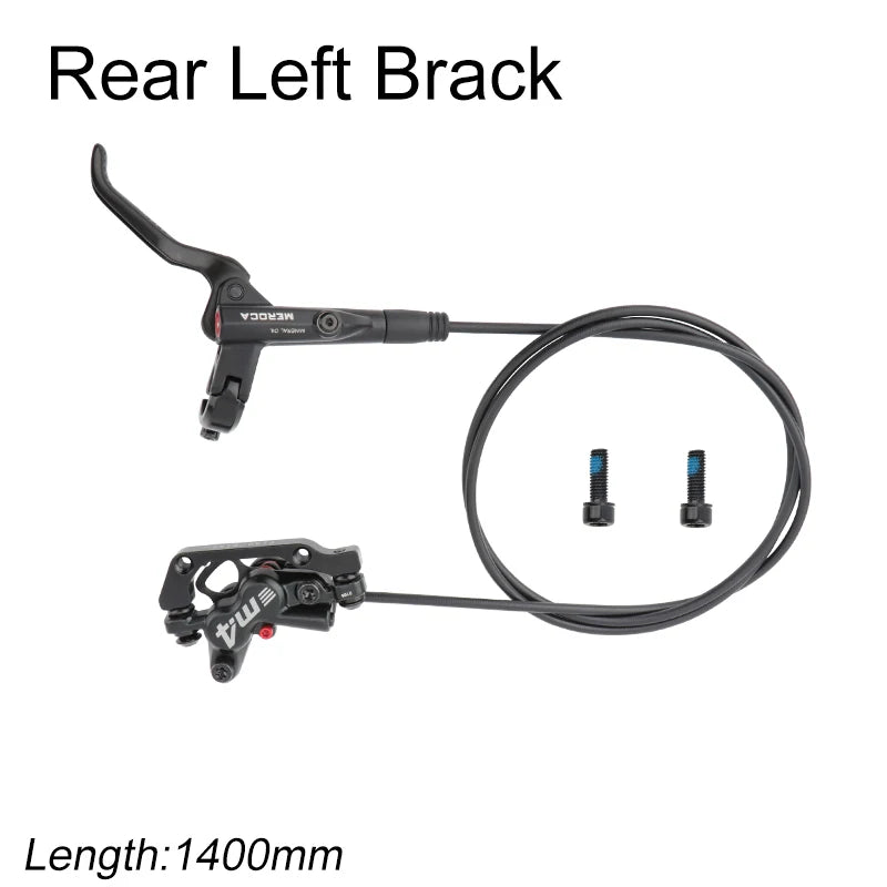 MEROCA M4 Bicycle Brake Four Piston Mountain Bike Hydraulic Brakes 800/1400 mm 160 Rotor Disc Mineral Oil Brake MTB Patrts