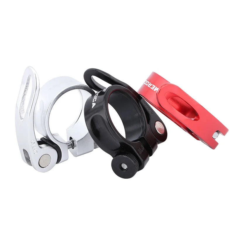 MEROCA Aluminum Alloy Bicycle Seatpost Clamp 27.2/28.6/30.4/30.8/30.9/31.6 Seat Tube Quick Release Clamp Bike Saddle Tube Clip