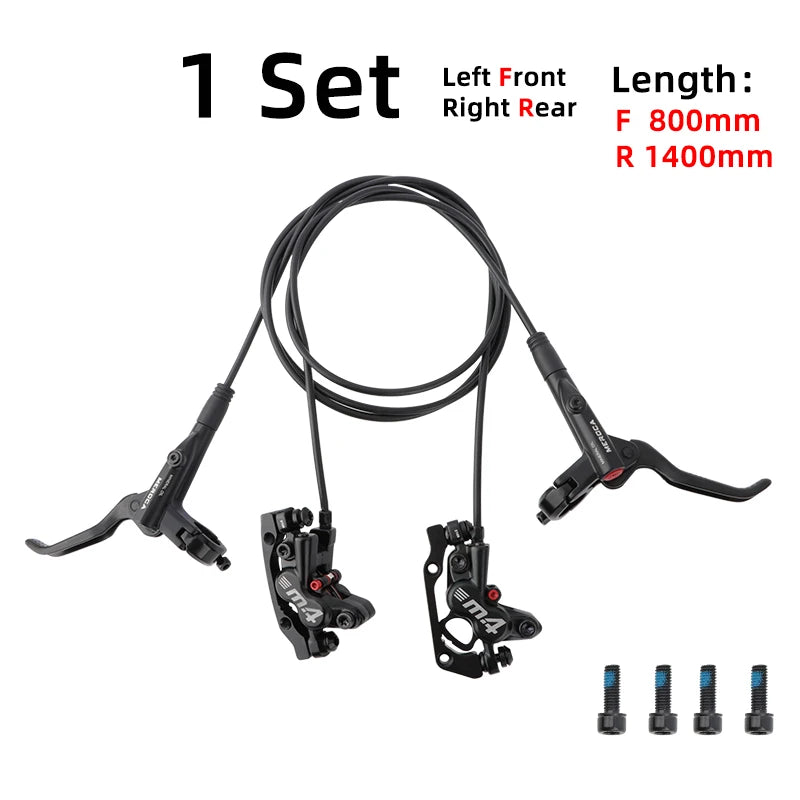 MEROCA Bicycle Oil Brake Mtb Left Front Brake MT420 800/1400mm Hydraulic Right Rear 160mm Disc Brake Bicycle Parts