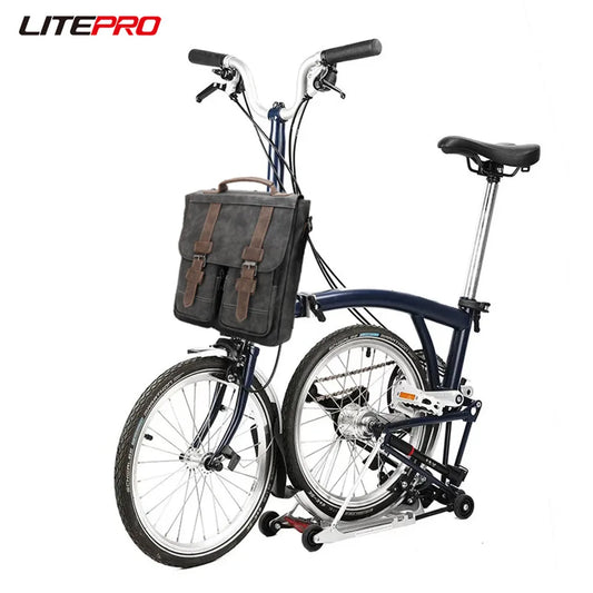MEROCA PU Retro Handheld Shoulder Bag for Brompton