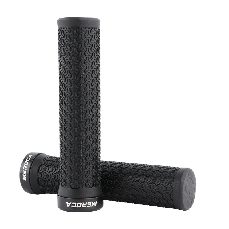 MEROCA Mtb Grips Anti-Slip Rubber Bicycle Handlebar Grip Mountain Bike Soft Anti-vibration Riding Handle Bicycle Accessory