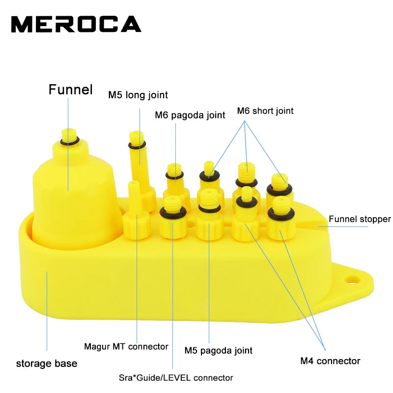 MEROCA Bicycle Hydraulic Disc Brake Oil Bleed Kit Tools For SRAM SHIMANO MAGURA Avid XTECH Mountain Road Bike Brake Repair Kit