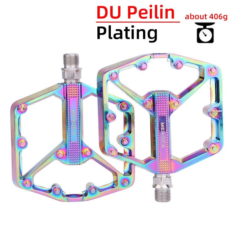 MEROCA Ultralight Bicycle Pedals Sealed Bearing Aluminium Alloy Cycling Non-slip Mountain Bike BMX Road Bike Pedals Accessories