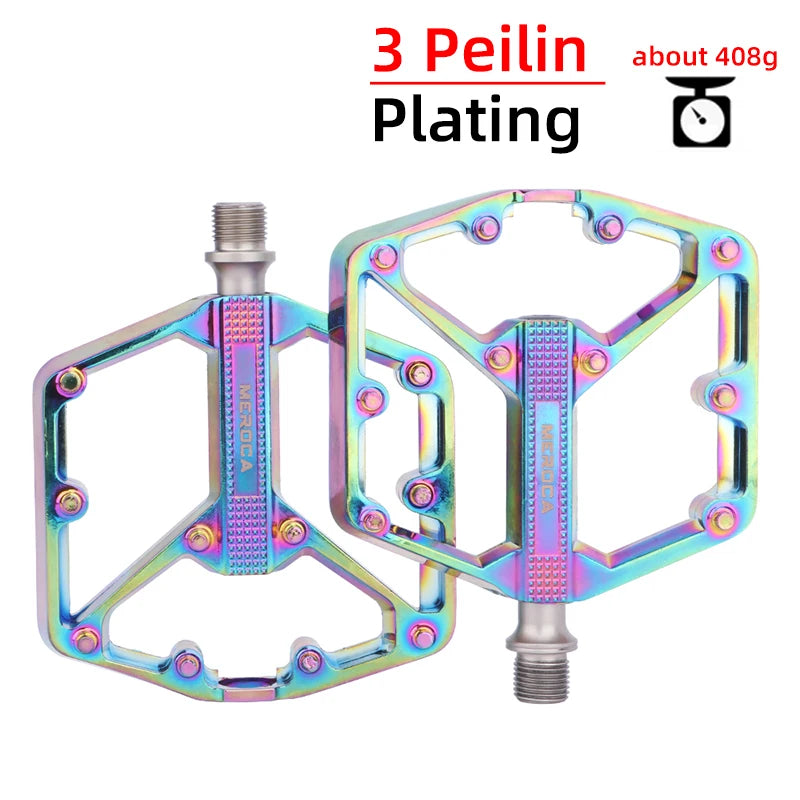 MEROCA Ultralight Bicycle Pedals Sealed Bearing Aluminium Alloy Cycling Non-slip Mountain Bike BMX Road Bike Pedals Accessories