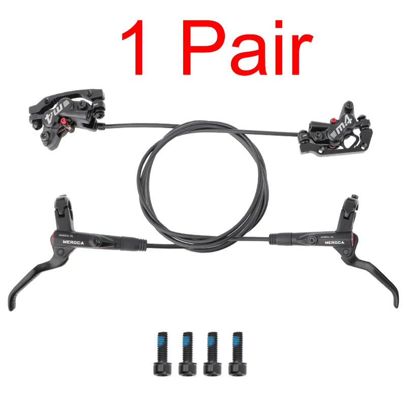 MEROCA M4 Bicycle Mtb Brake Hydraulic Disc Brake 160mm Rotor 4 Piston With Cooling Full Meatal Pad Mineral Oil Brake For E4 ZEE