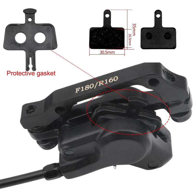 Meroca Bike Hydraulic Brake Aluminum Alloy Dual-piston Brake Freio Hidraulico Disco De Freio Mtb 160 Mm Frenos Hidraulicos Mtb