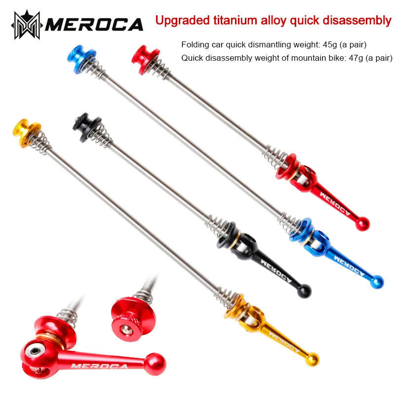 Quick Release Skewers Ultralight Titanium Axis Front 100 Rear 100/135mm Wheel Hub QR Skewers For MTB Folding Road Bike