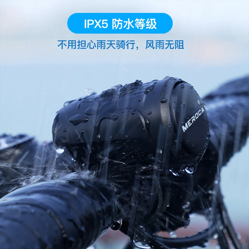 MEROCA MTB Bicycle Electric Horn High 125dB Volume 200mAh USB Charging Anti-theft Bike Bell Audio Warning Alert Safety Riding