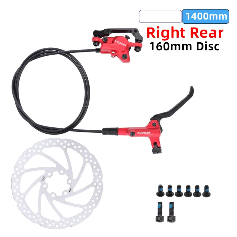 Meroca Bike Hydraulic Brake Aluminum Alloy Dual-piston Brake Freio Hidraulico Disco De Freio Mtb 160 Mm Frenos Hidraulicos Mtb