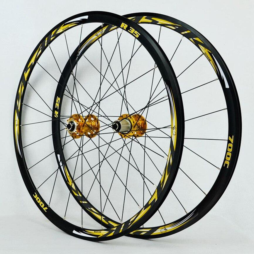 MEROCA R35 700C Road Bike Wheelset 29inch Disc Brake Cross Country Bicycle Wheel Set 30MM Rim Round Spoke
