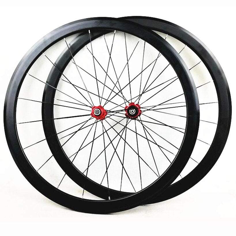 MEROCA 40MM flat strip ultra light bearing road bike wheel set 700C road wheels bicycle wheel 12 speed C brake V brake