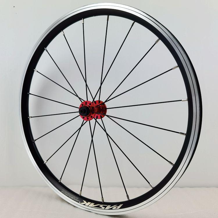 MEROCA Folding Bicycle Wheelset 20 Inch 406 V Brake 20 * 1-3/8 451 74x130MM 12Speed 3Claws Wheels Rims