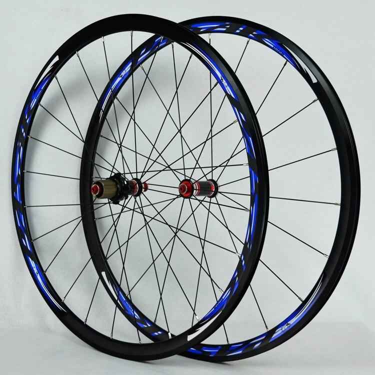 MEROCA HB15 Road Bike 700C Bicycle Wheelset Carbon Fiber Hub V/C Brake Straight Pull 30MM Rim Front 20H Rear 24H Wheel Set