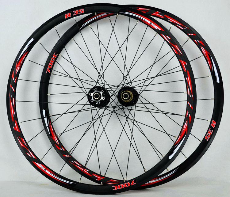 MEROCA R35 700C Road Bike Wheelset 29inch Disc Brake Cross Country Bicycle Wheel Set 30MM Rim Round Spoke