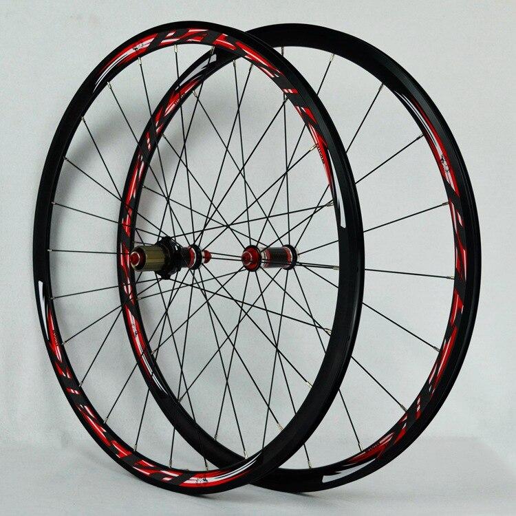 MEROCA HB15 Road Bike 700C Bicycle Wheelset Carbon Fiber Hub V/C Brake Straight Pull 30MM Rim Front 20H Rear 24H Wheel Set