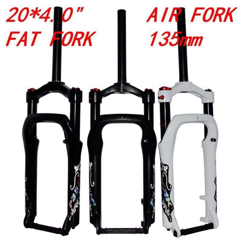 MEROCA P35 Snow Bike Fork ATV Dirt Fat Bicycle Fork 20*4.0" Air Gas Locking Suspension Forks 135mm Disc Brake 1800g