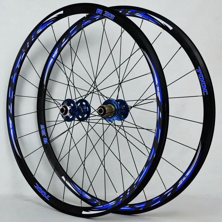 MEROCA R35 700C Road Bike Wheelset 29inch Disc Brake Cross Country Bicycle Wheel Set 30MM Rim Round Spoke