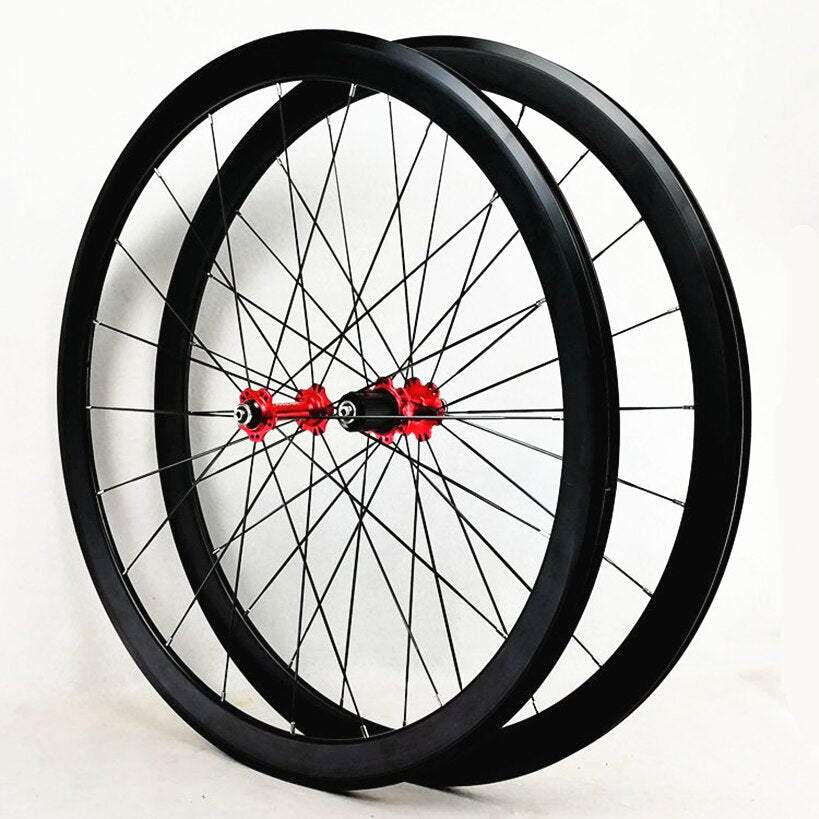 MEROCA 40MM flat strip ultra light bearing road bike wheel set 700C road wheels bicycle wheel 12 speed C brake V brake