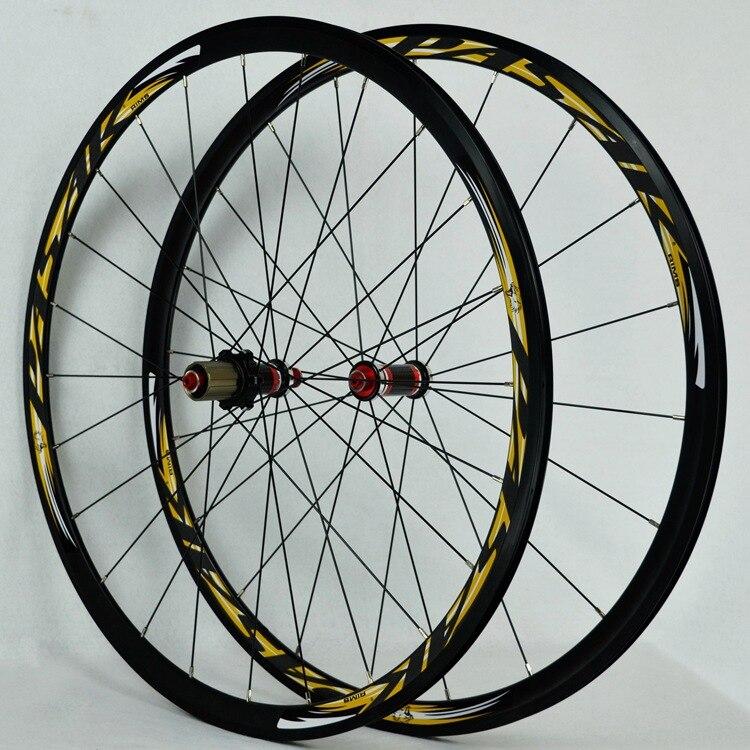 MEROCA HB15 Road Bike 700C Bicycle Wheelset Carbon Fiber Hub V/C Brake Straight Pull 30MM Rim Front 20H Rear 24H Wheel Set