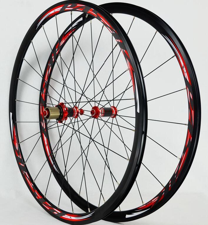 MEROCA HB15 Road Bike 700C Bicycle Wheelset Carbon Fiber Hub V/C Brake Straight Pull 30MM Rim Front 20H Rear 24H Wheel Set