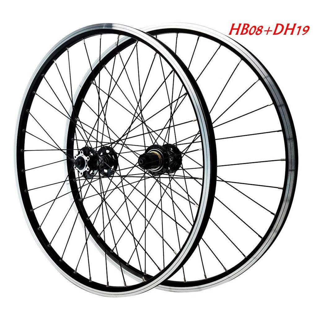 MEROCA Mountain Bicycle Wheel Set 26 27.5 29 Inch Disc V Brake Front 2 Rear 4 Bearings 12 Speed Quick Release Wheels