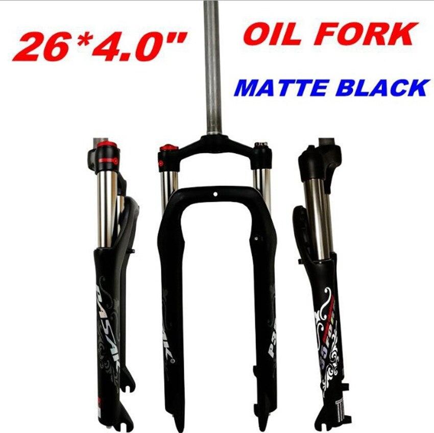 MEROCA MTB Moutain Snow Bike 26*4.0" Fat Bicycle Fork Air Gas Oil Locking Suspension Forks Disc Brake Aluminium Alloy 135mm