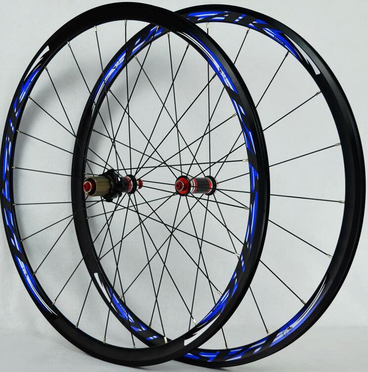 MEROCA HB15 Road Bike 700C Bicycle Wheelset Carbon Fiber Hub V/C Brake Straight Pull 30MM Rim Front 20H Rear 24H Wheel Set