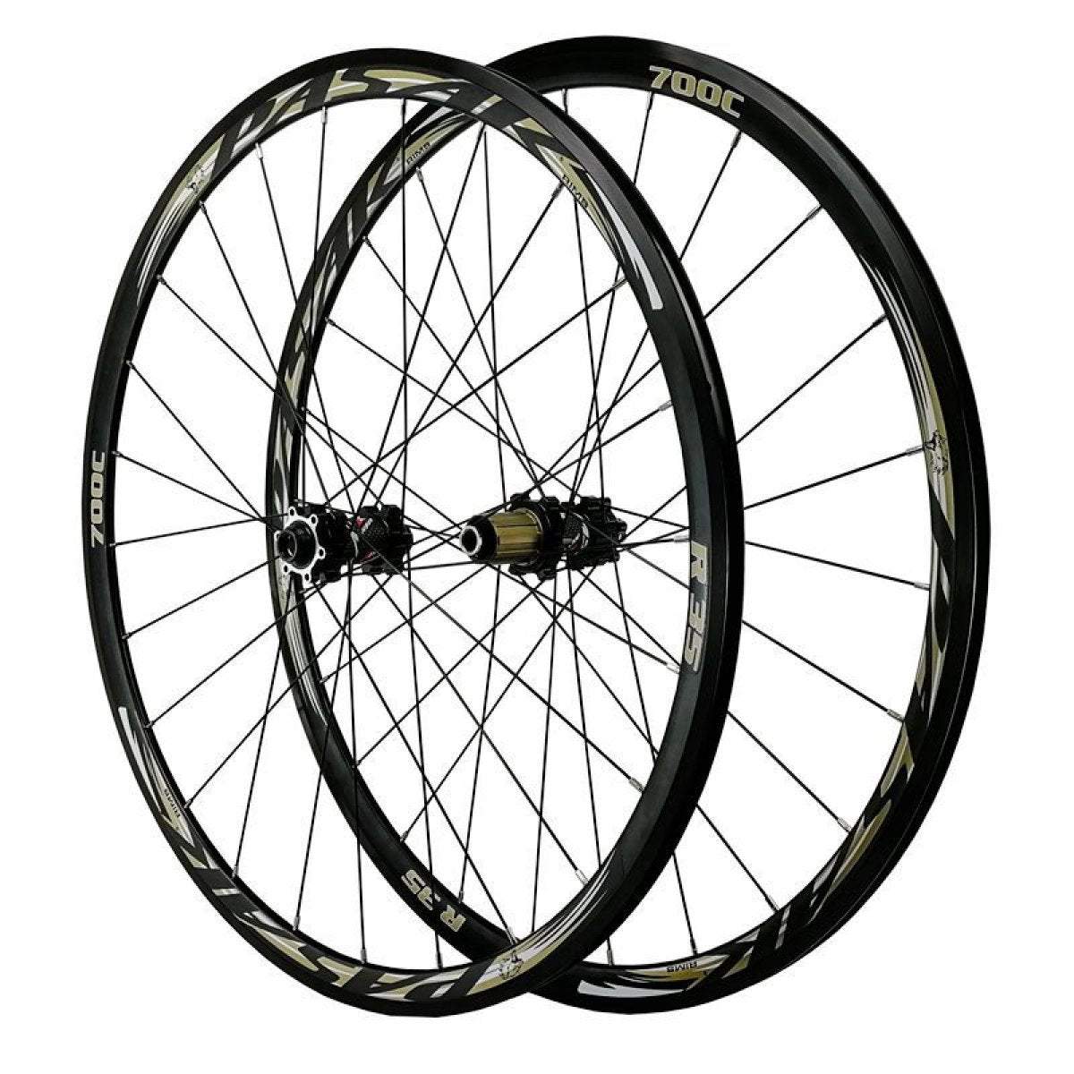 MEROCA 700C Bicycle QR Thru Axle Disc Brake Wheelset Road Bike 6Claws 12Speed 30MM Wheels Rims