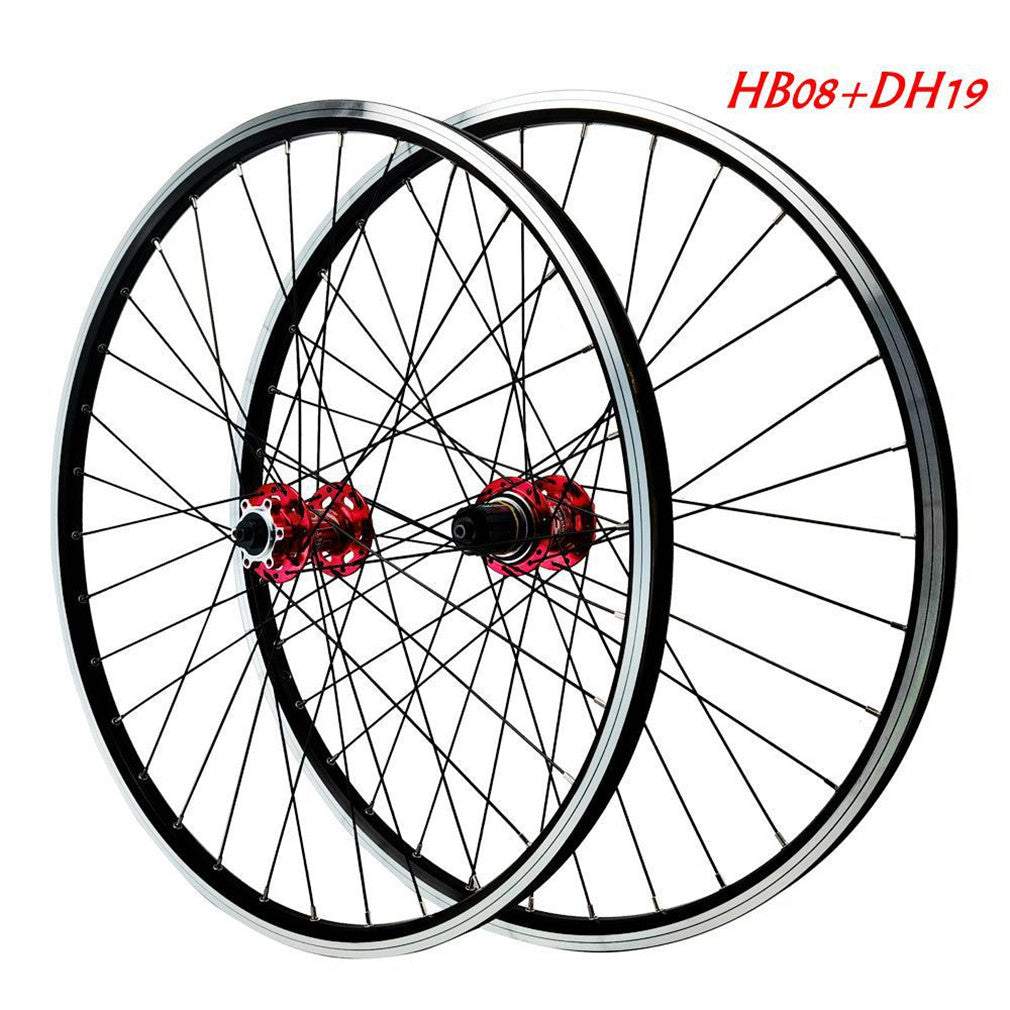 MEROCA Mountain Bicycle Wheel Set 26 27.5 29 Inch Disc V Brake Front 2 Rear 4 Bearings 12 Speed Quick Release Wheels