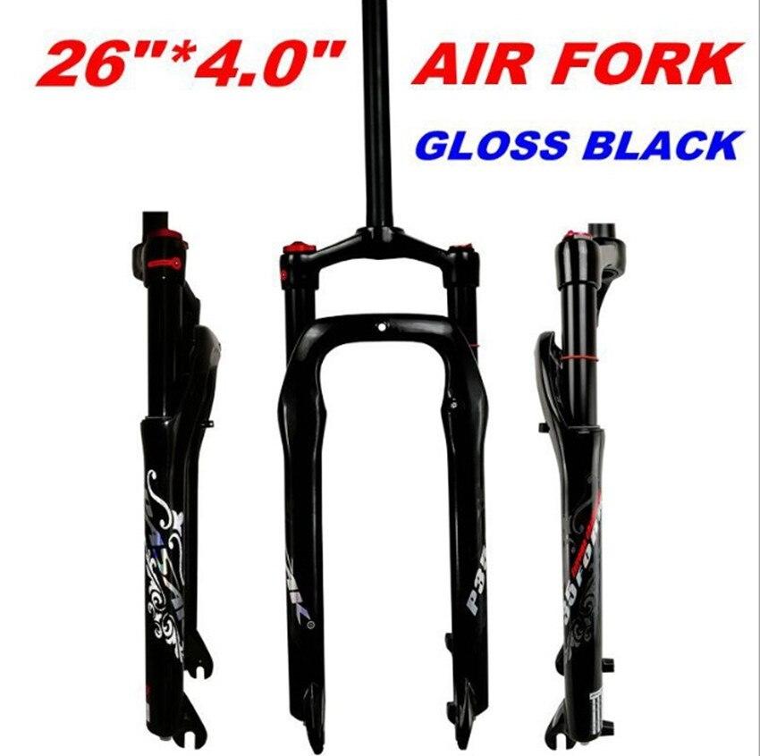 MEROCA MTB Moutain Snow Bike 26*4.0" Fat Bicycle Fork Air Gas Oil Locking Suspension Forks Disc Brake Aluminium Alloy 135mm