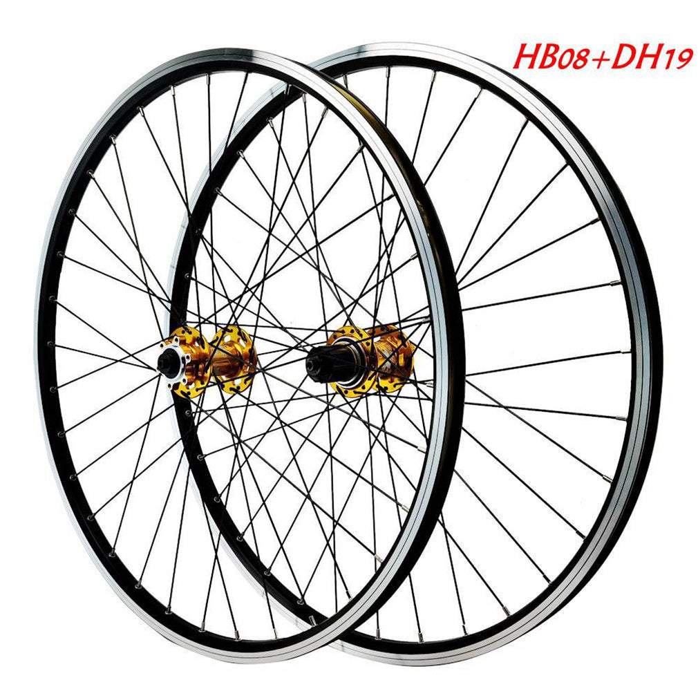 MEROCA Mountain Bicycle Wheel Set 26 27.5 29 Inch Disc V Brake Front 2 Rear 4 Bearings 12 Speed Quick Release Wheels
